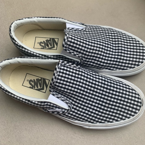 gingham print vans